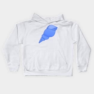 Blue spiral shell Kids Hoodie